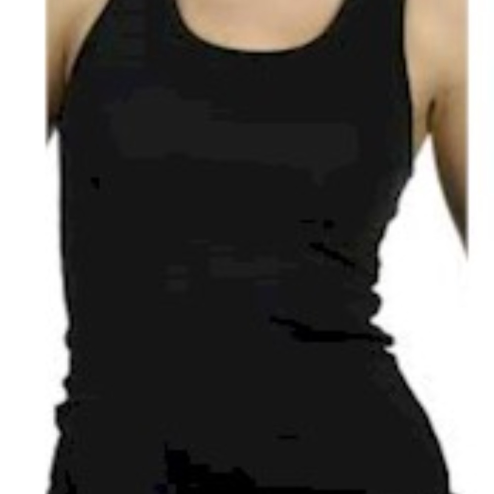 Cotton Ribbed Tank Top Black Small NEW NWT